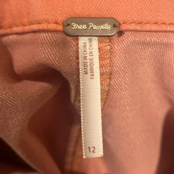 Free People brown denim mini skirt size 12 - Picture 5 of 7